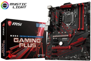 MSI Performance Gaming Intel Coffee Lake B360 LGA 1151 DDR4 Onboard Graphics CFX ATX Motherboard (B360 Gaming Plus)